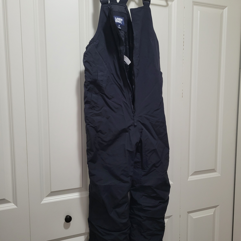 Lands' End Black Squall Snow Bib Overalls